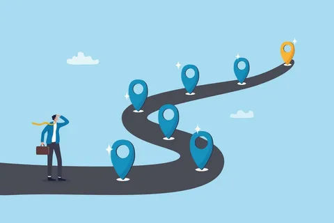 Career path steps illustration