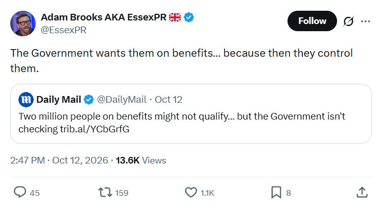 Adam Brooks: The Government wants...