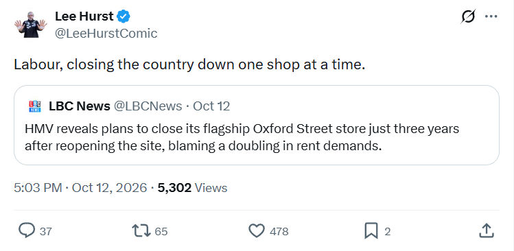 Lee Hurst: Labour, closing the country...