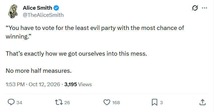 Alice Smith: “You have to vote for the least...