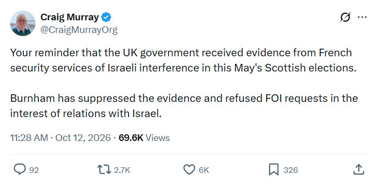 Craig Murray: Your reminder that the UK...