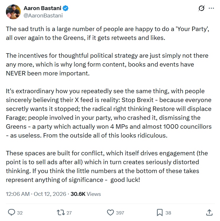 Aaron Bastani: The sad truth is a large number...