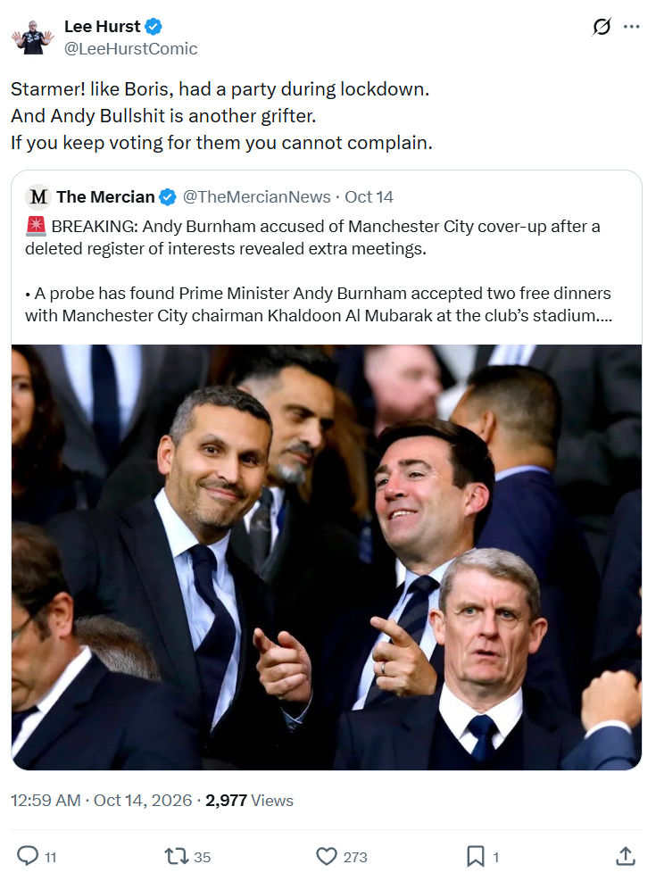 Lee Hurst: Starmer! like Boris, had...