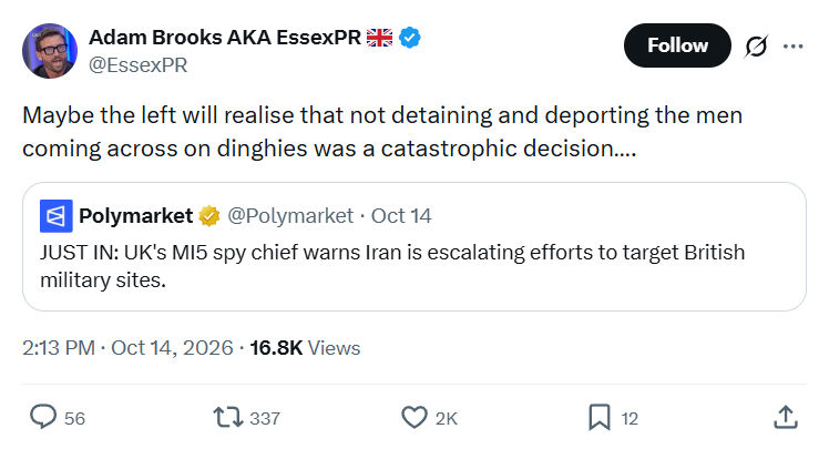 Adam Brooks: Maybe the left will realise...