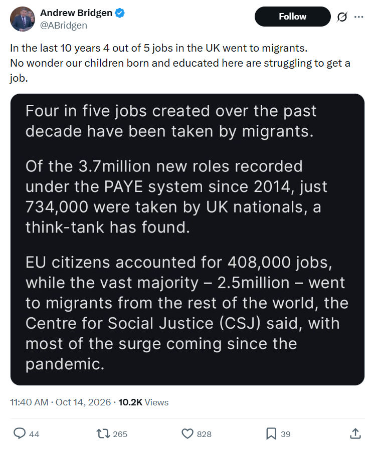 Andrew Bridgen: In the last 10 years 4 out...
