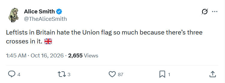 Alice Smith: Leftists in Britain hate the Union flag...