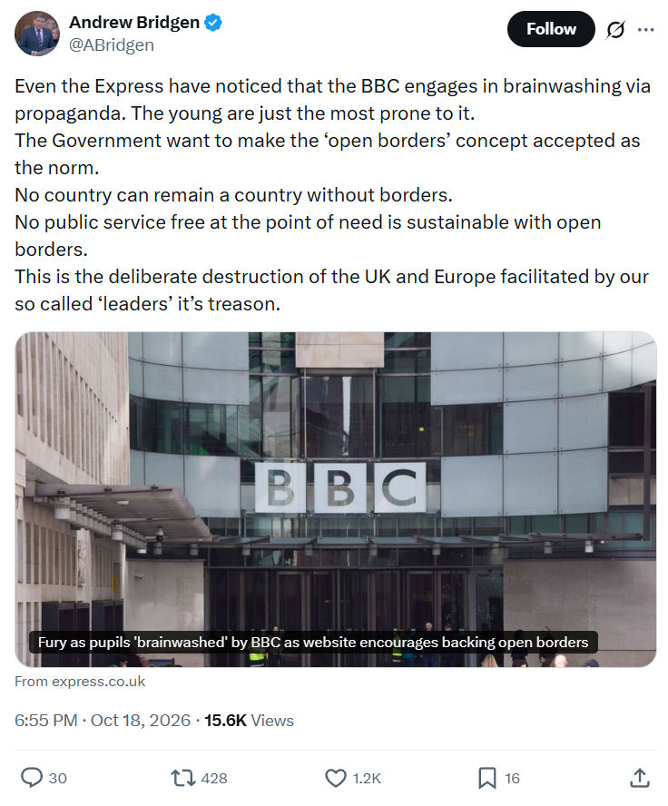 Andrew Bridgen: Even the Express have noticed...