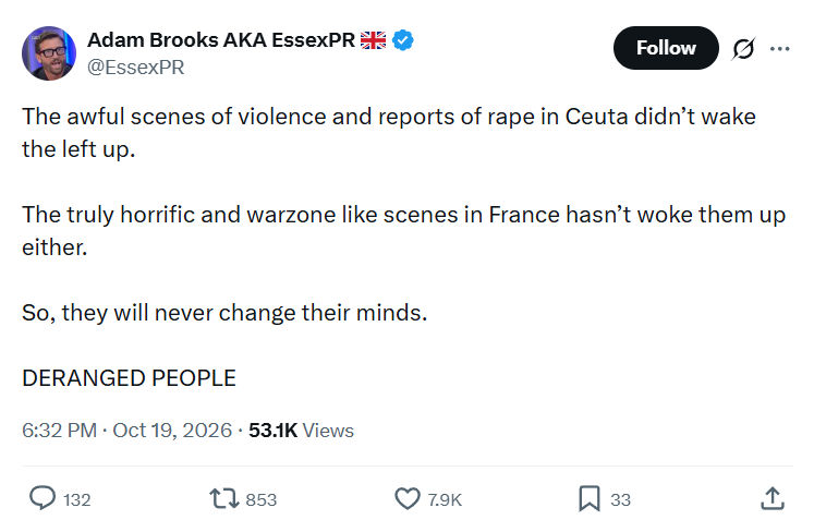 Adam Brooks: The awful scenes of violence...