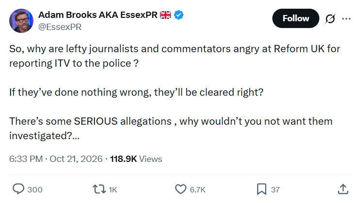 Adam Brooks: So, why are lefty journalists...