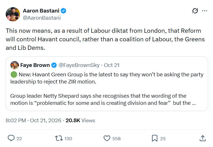 Aaron Bastani: This now means, as a result...