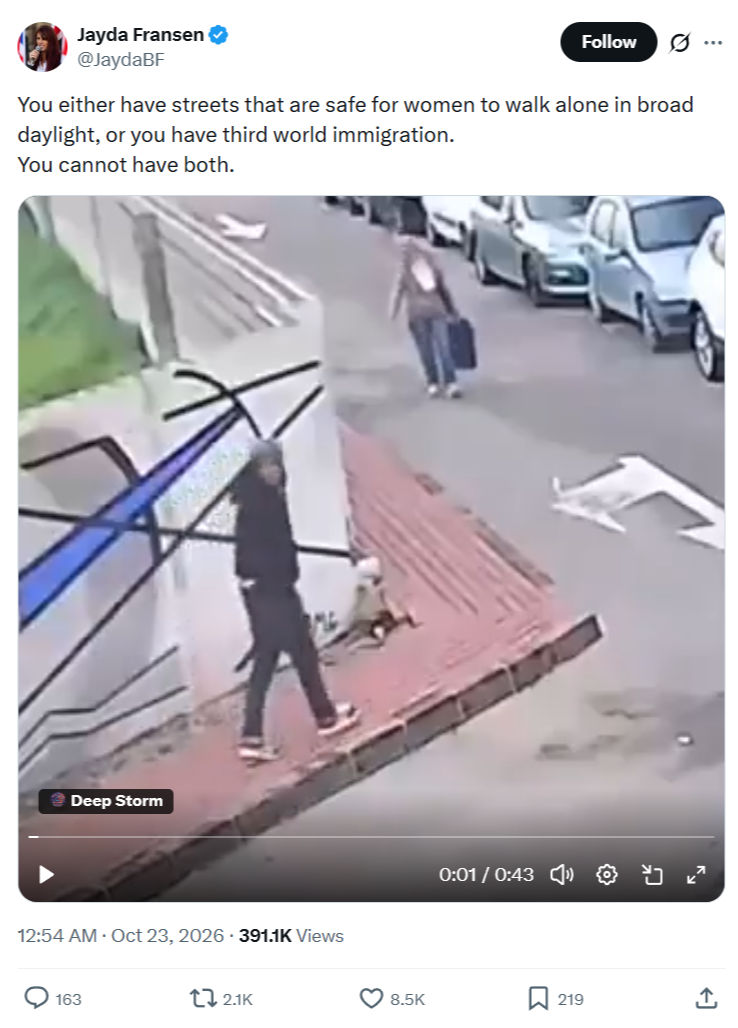 Jayda Fransen: You either have streets...