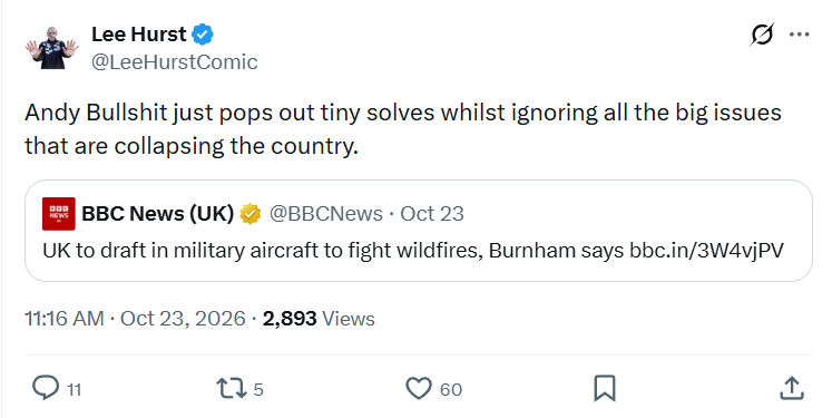 Lee Hurst: Andy Bullshit just pops...