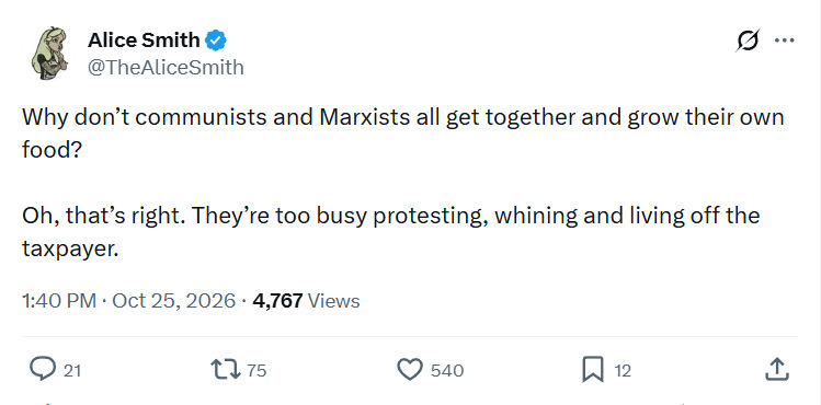 Alice Smith: Why don’t communists...