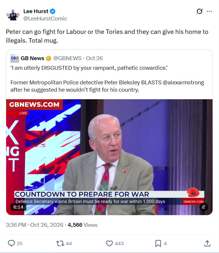 Lee Hurst: Peter can go fight for Labour...