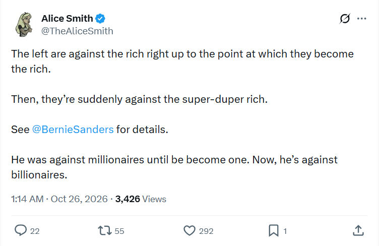 Alice Smith: The left are against the rich...