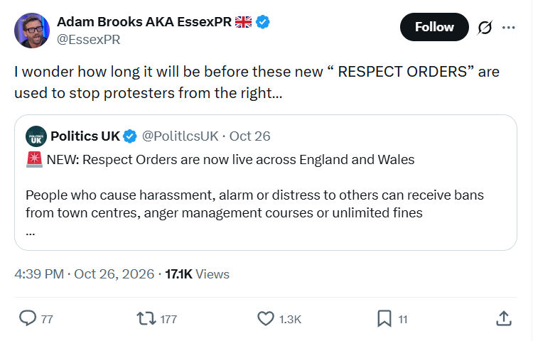 Adam Brooks: I wonder how long...