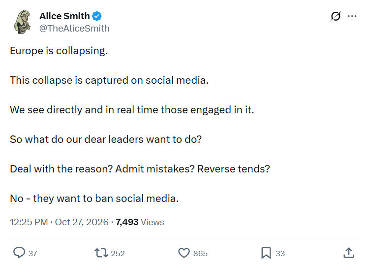 Alice Smith: This collapse is captured on social media...