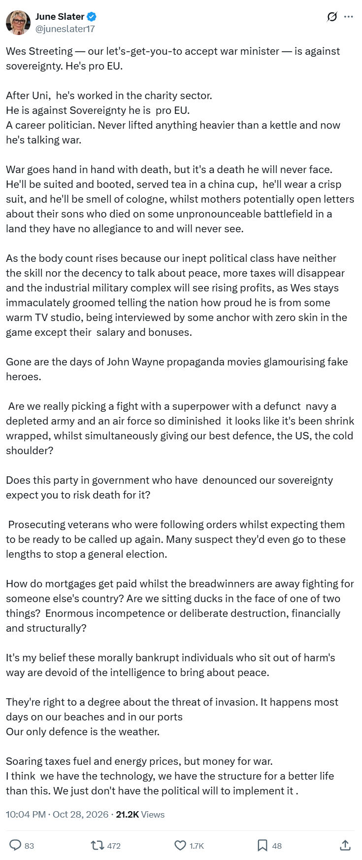 June Slater: Wes Streeting — our let's-get-you-to accept...