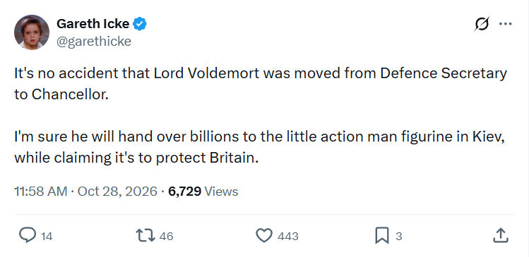 Gareth Icke: It's no accident that Lord...