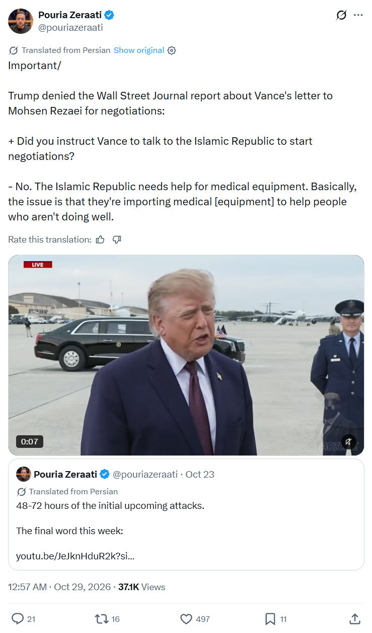 Pouria Zeraati: Trump denied the Wall Street...