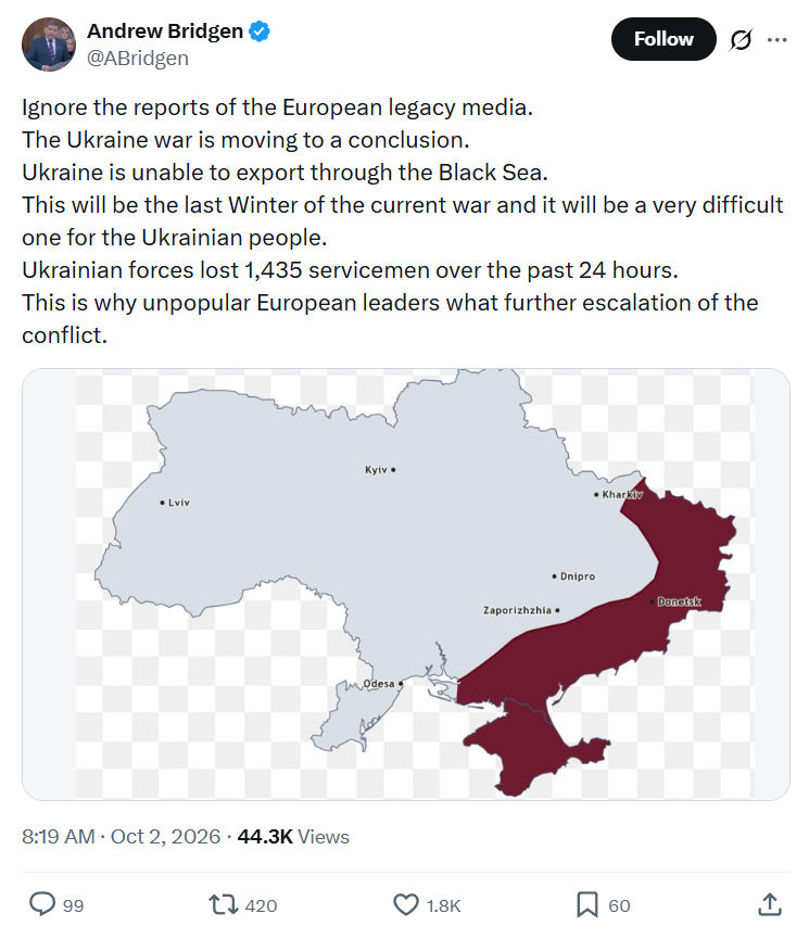 Andrew Bridgen: Ignore the reports of the European...