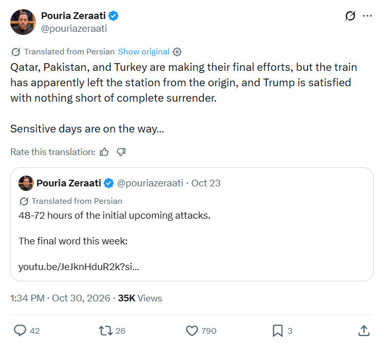 Pouria Zeraati: Qatar, Pakistan, and Turkey are making...