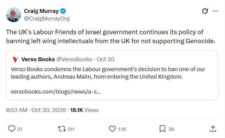Craig Murray: The UK's Labour Friends of Israel...