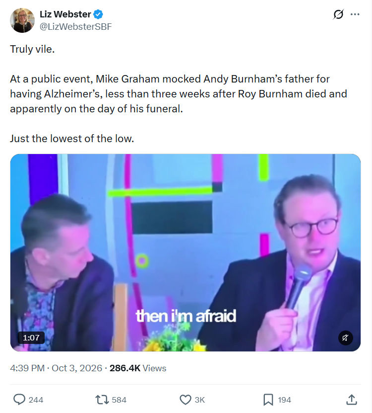 Liz Webster: Truly vile...