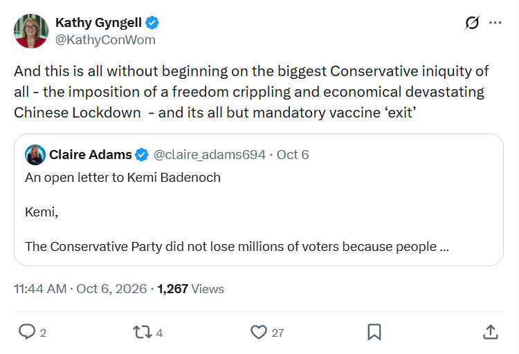 Kathy Gyngell: And this is all without beginning...