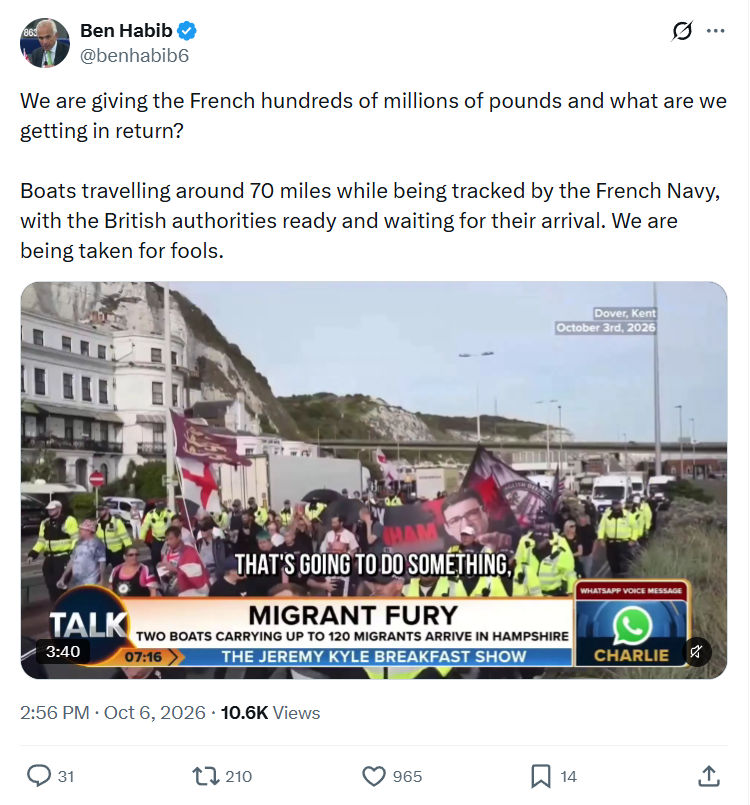 Ben Habib: We are giving the French...