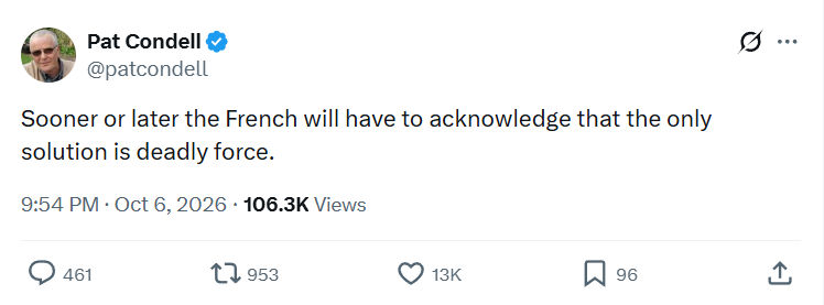 Pat Condell: Sooner or later the French...