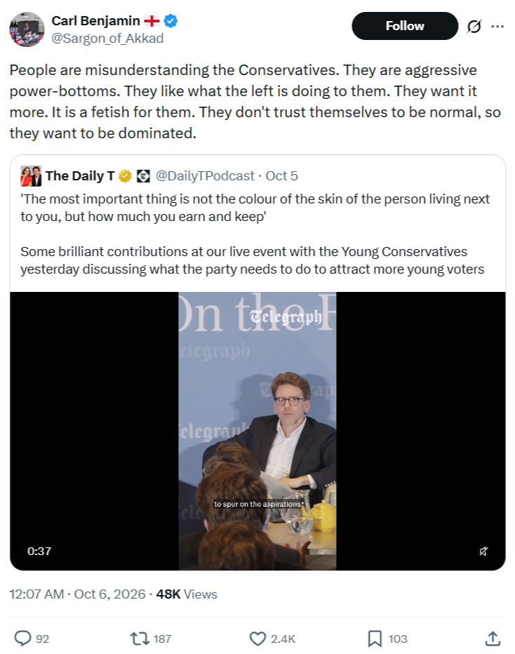 Carl Benjamin: People are misunderstanding...