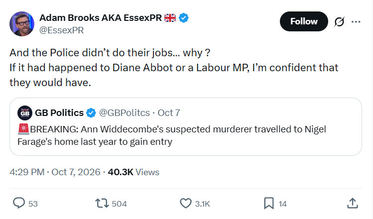 Adam Brooks: And the Police didn’t...