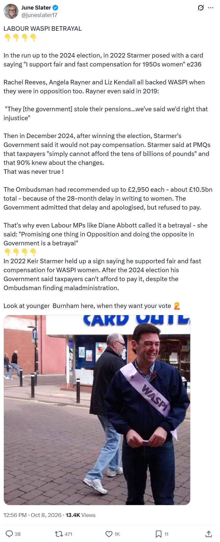 June Slater: In the run up to the 2024 election...