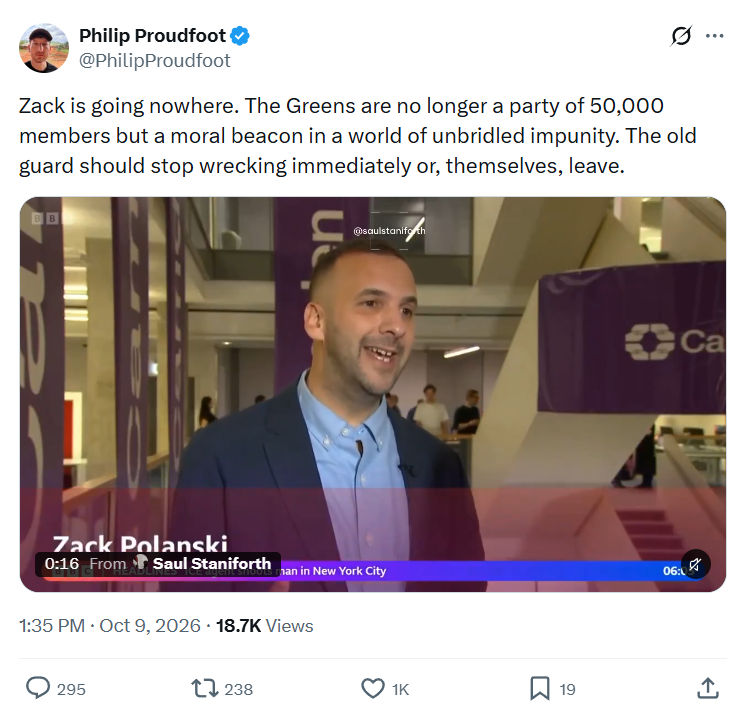 Philip Proudfoot: Zack is going nowhere...