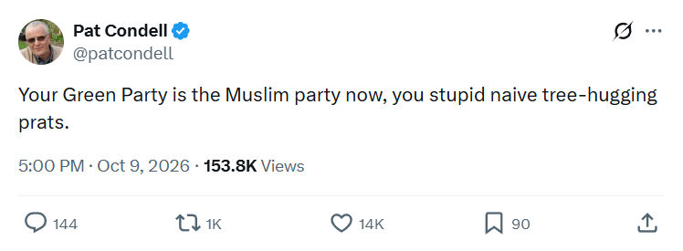 Pat Condell: Your Green Party...