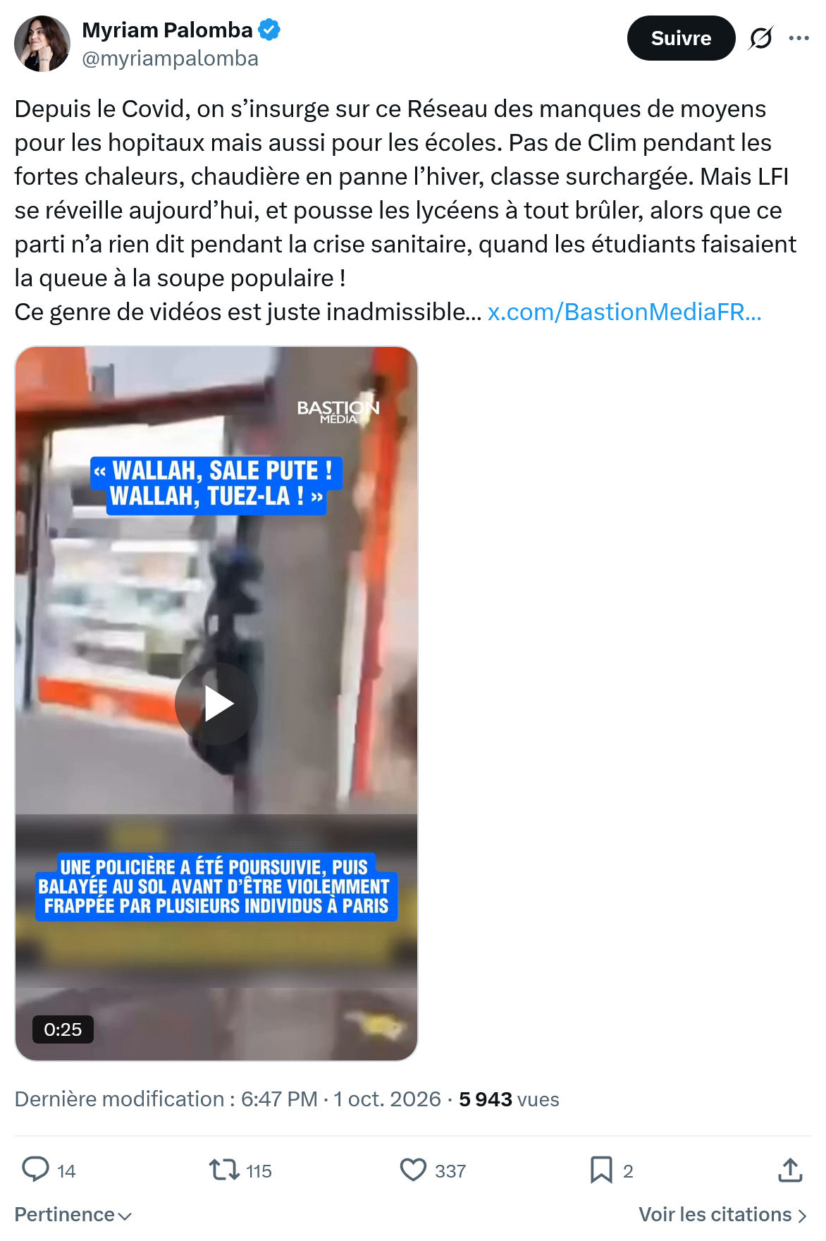 Myriam Palomba: Depuis le Covid, on s’insurge...