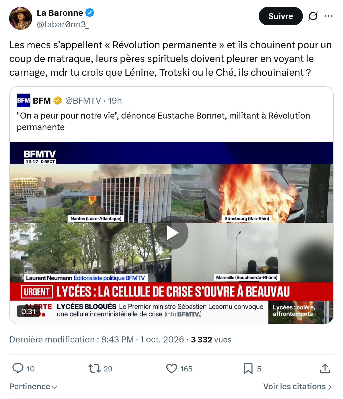 La Baronne: Les mecs s’appellent...