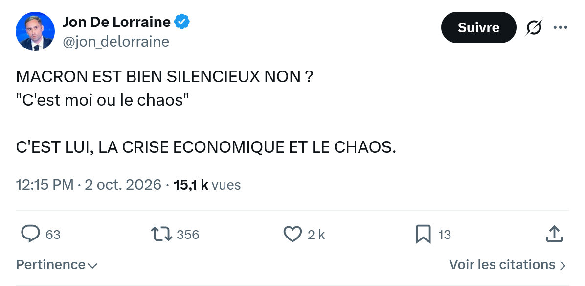 Jon De Lorraine: MACRON EST BIEN...