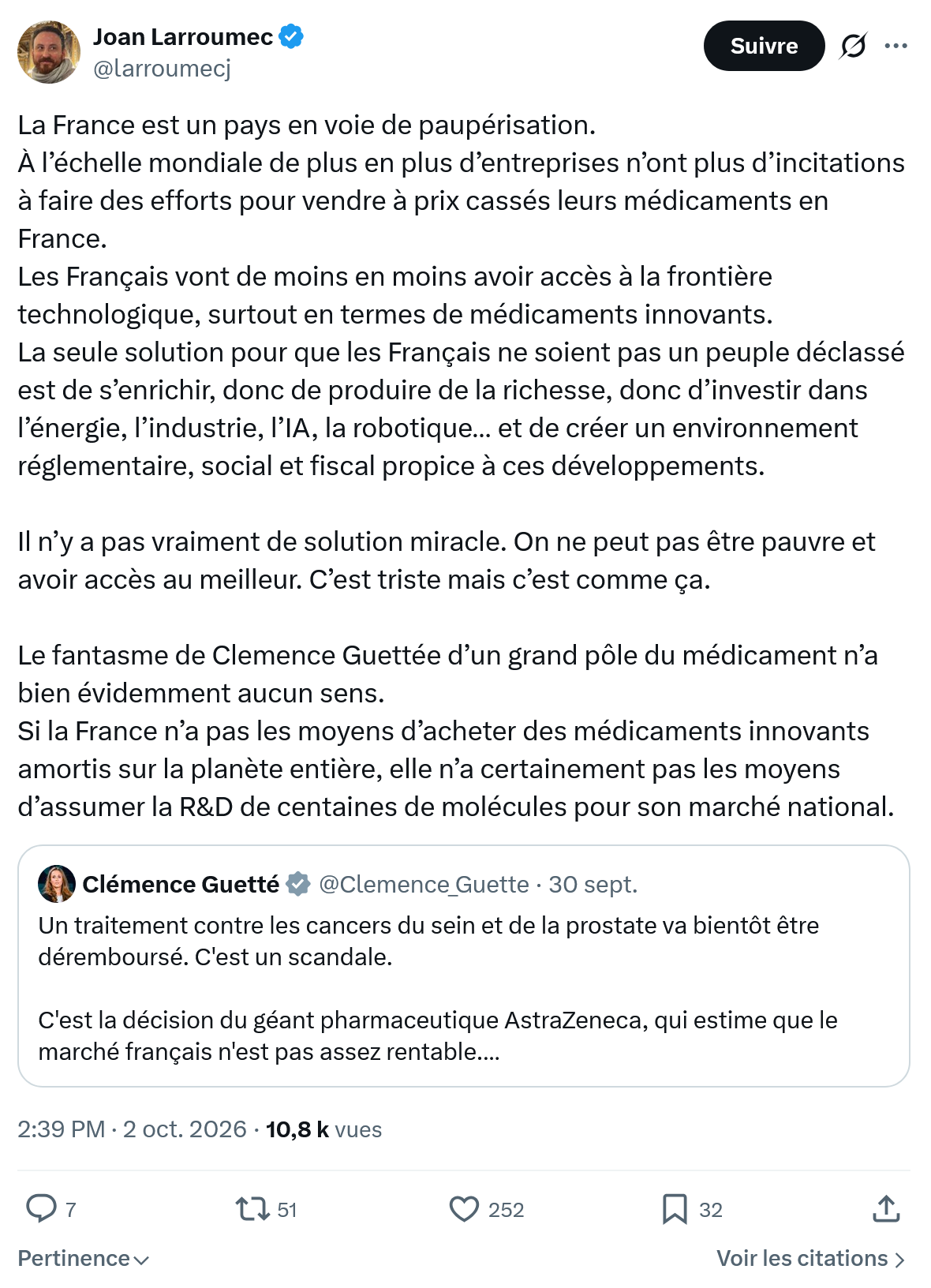Joan Larroumec: La France est un pays...