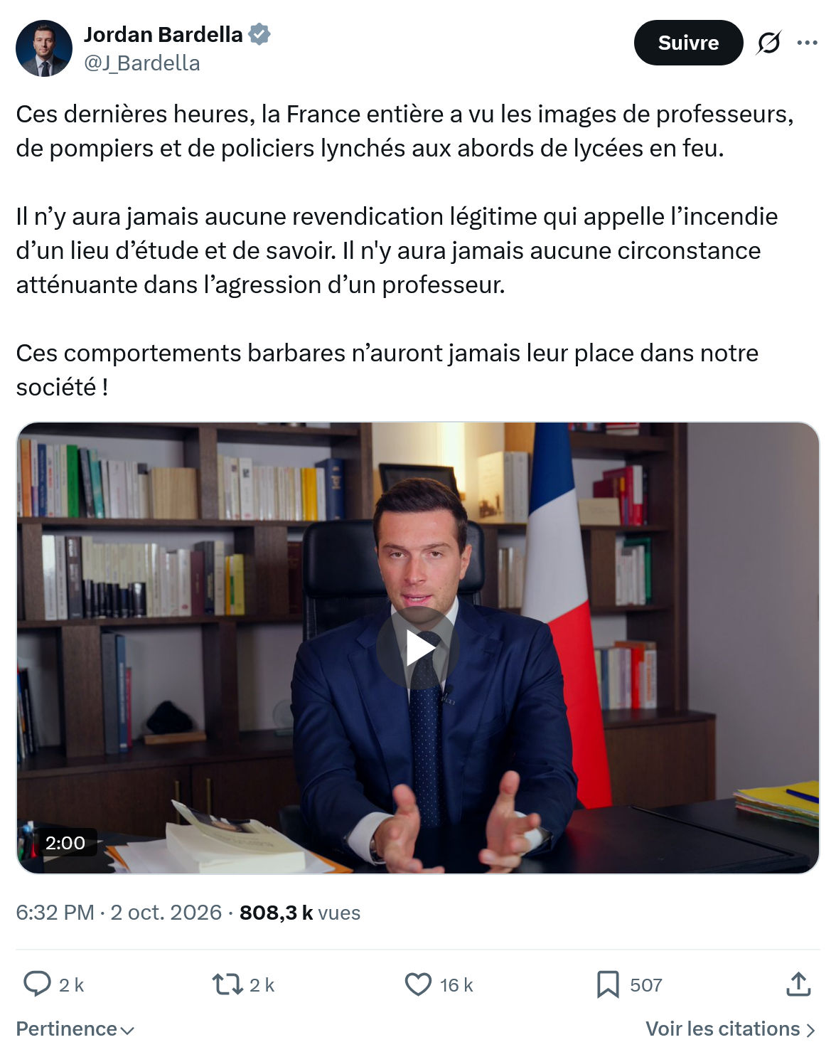 Jordan Bardella: Ces dernières heures...
