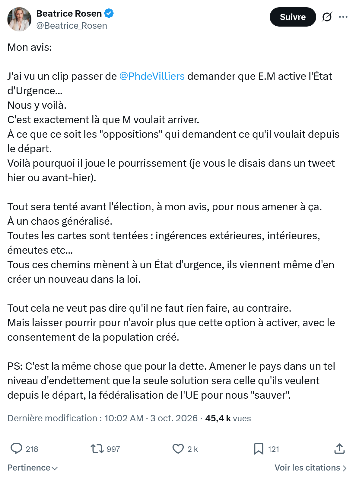 Béatrice Rosen: J'ai vu un clip passer...
