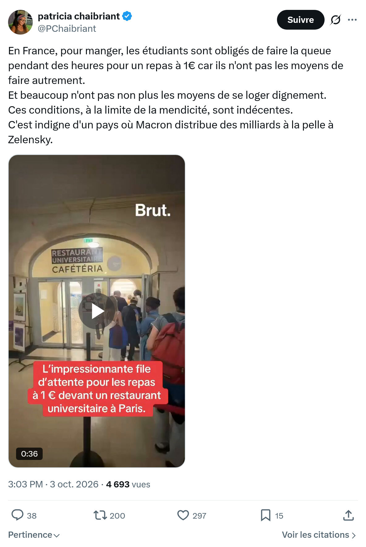 Patricia Chaibriant: En France, pour manger...