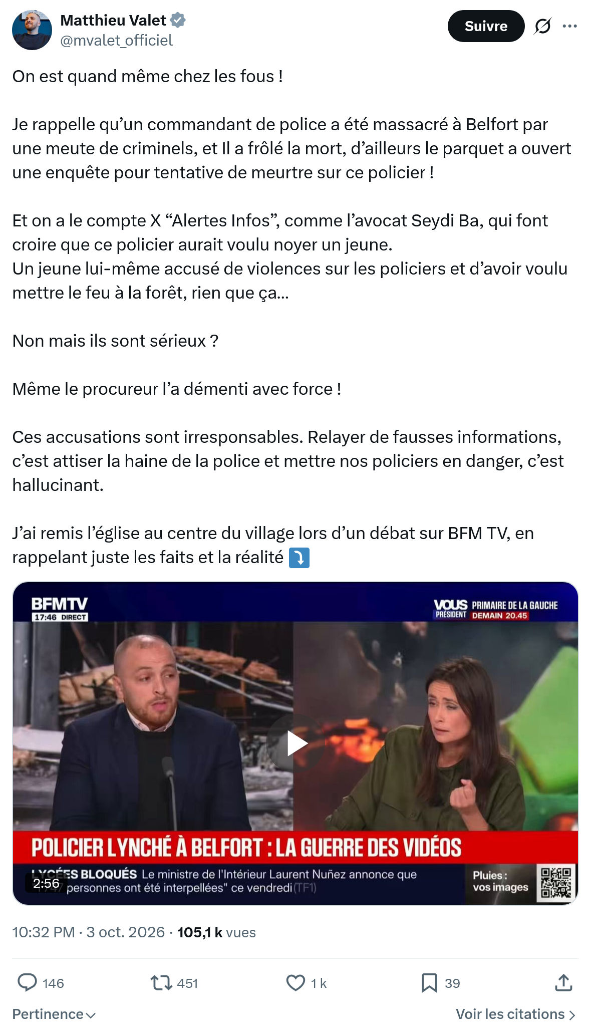 Matthieu Valet: On est quand même chez les fous...
