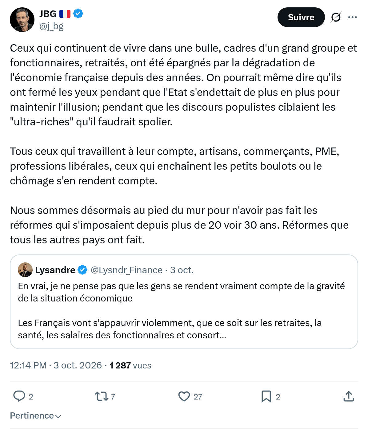 JBG: Ceux qui continuent...