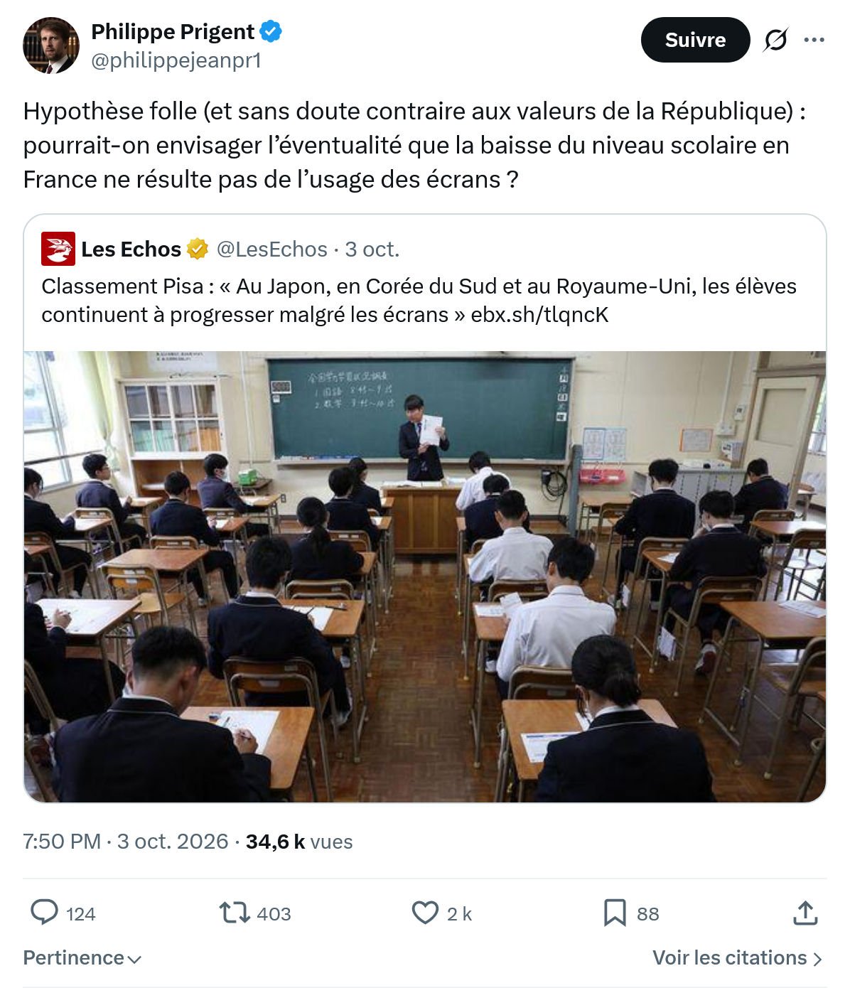 Philippe Prigent: Hypothèse folle (et sans doute...