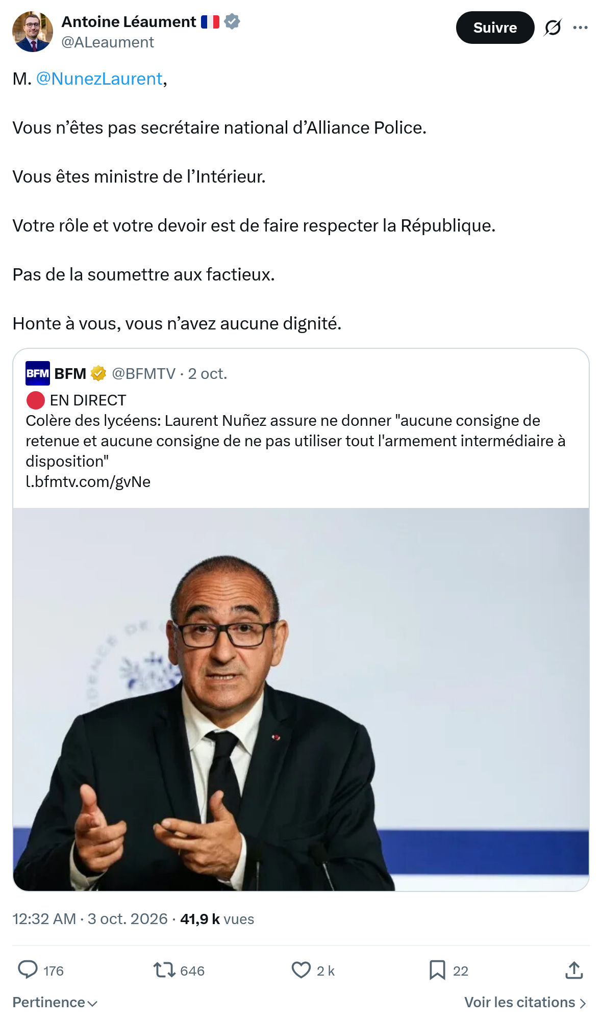 Antoine Léaument: Vous n’êtes pas secrétaire...