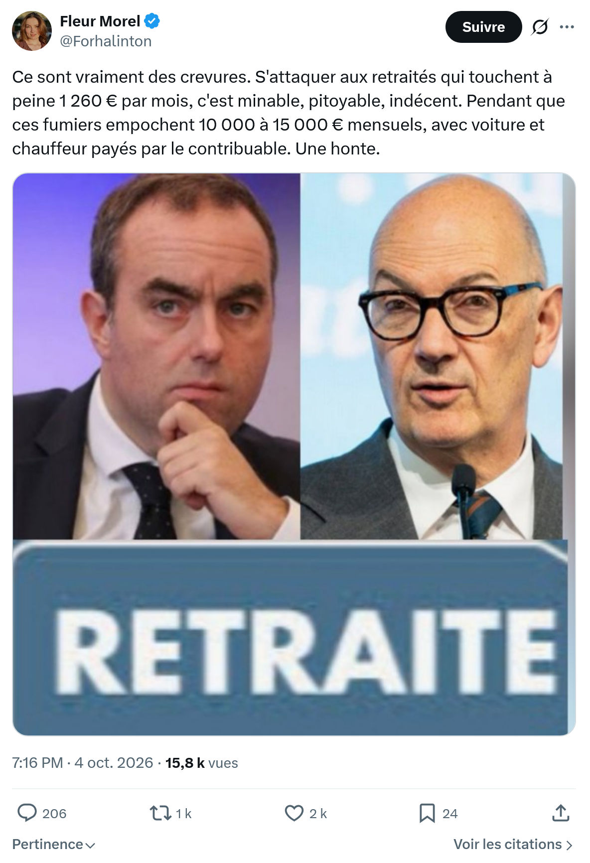 Fleur Morel: Ce sont vraiment des crevures...