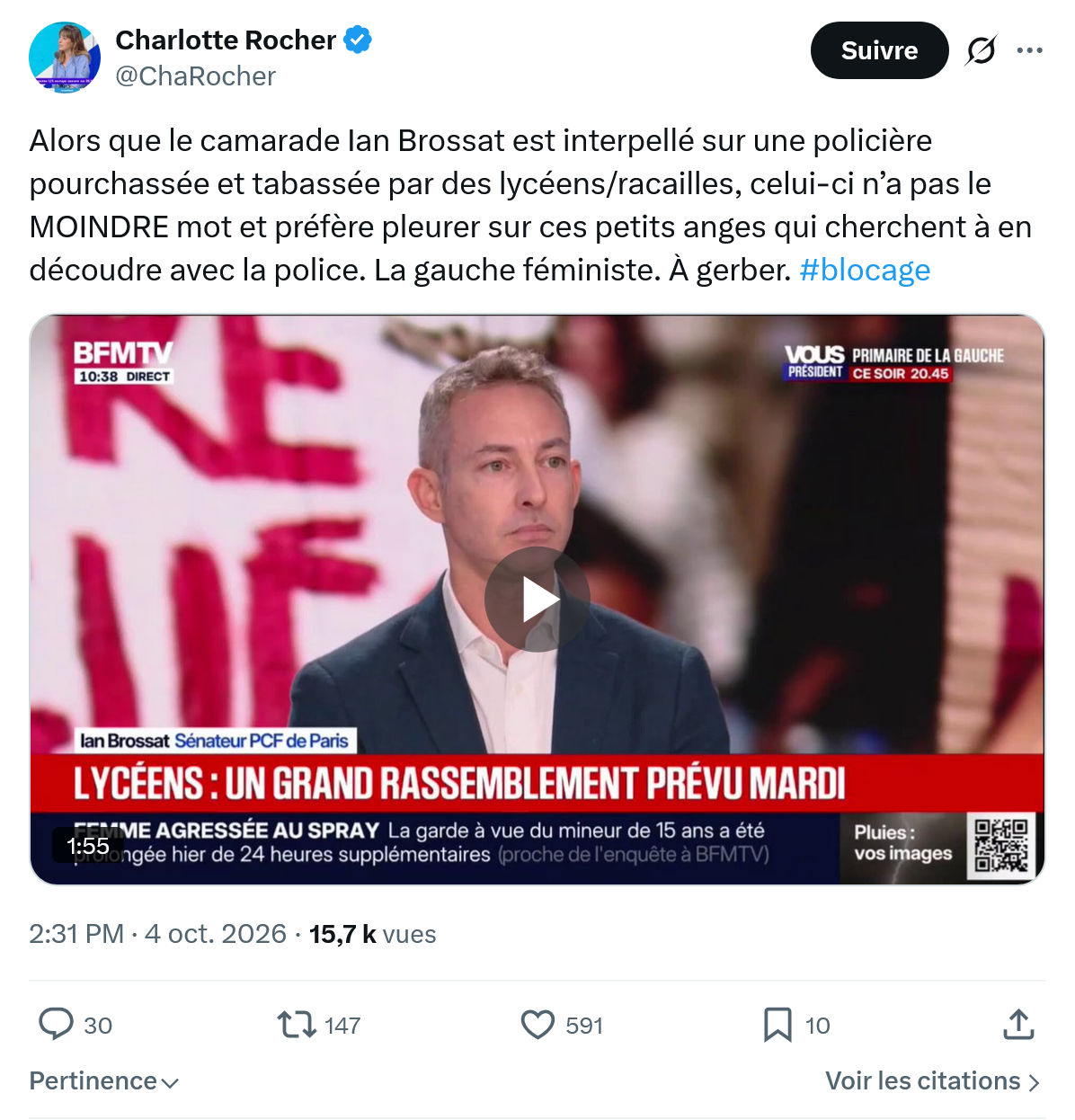 Charlotte Rocher: Alors que le camarade...