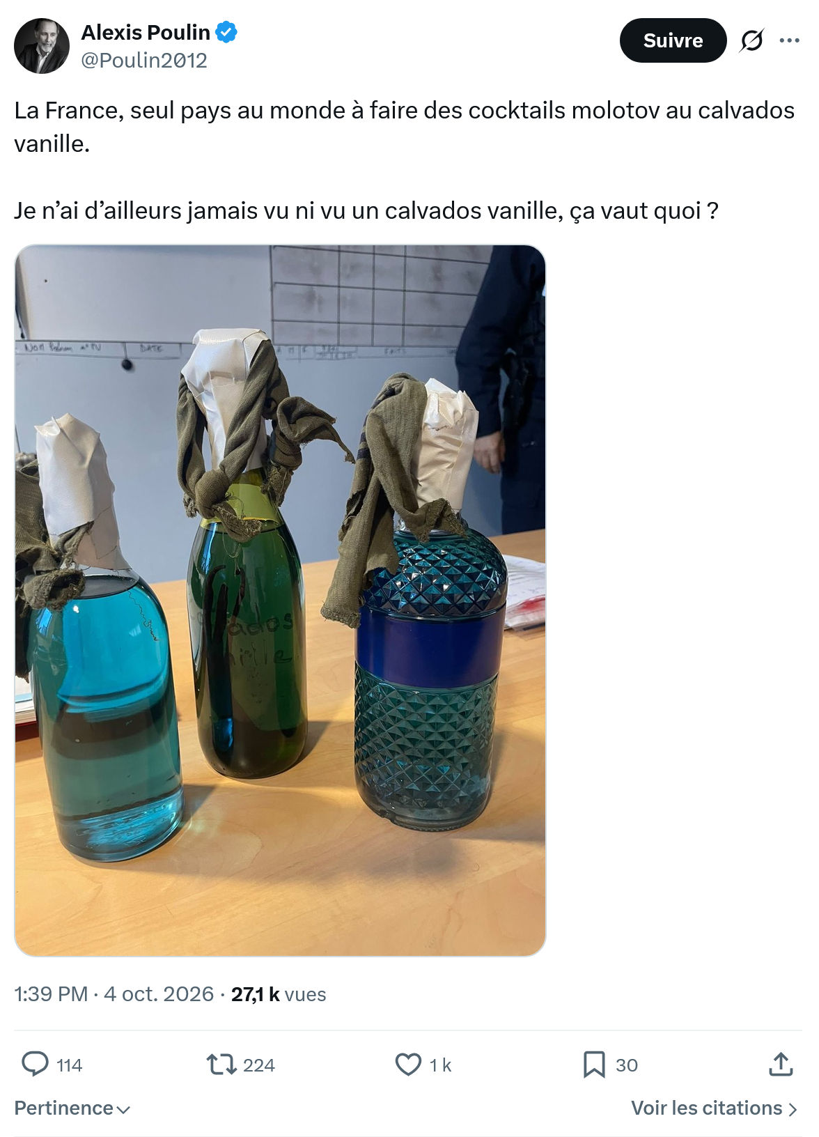 Alexis Poulin: La France, seul pays...